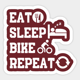 Eat Sleep Bike Repeat Sticker